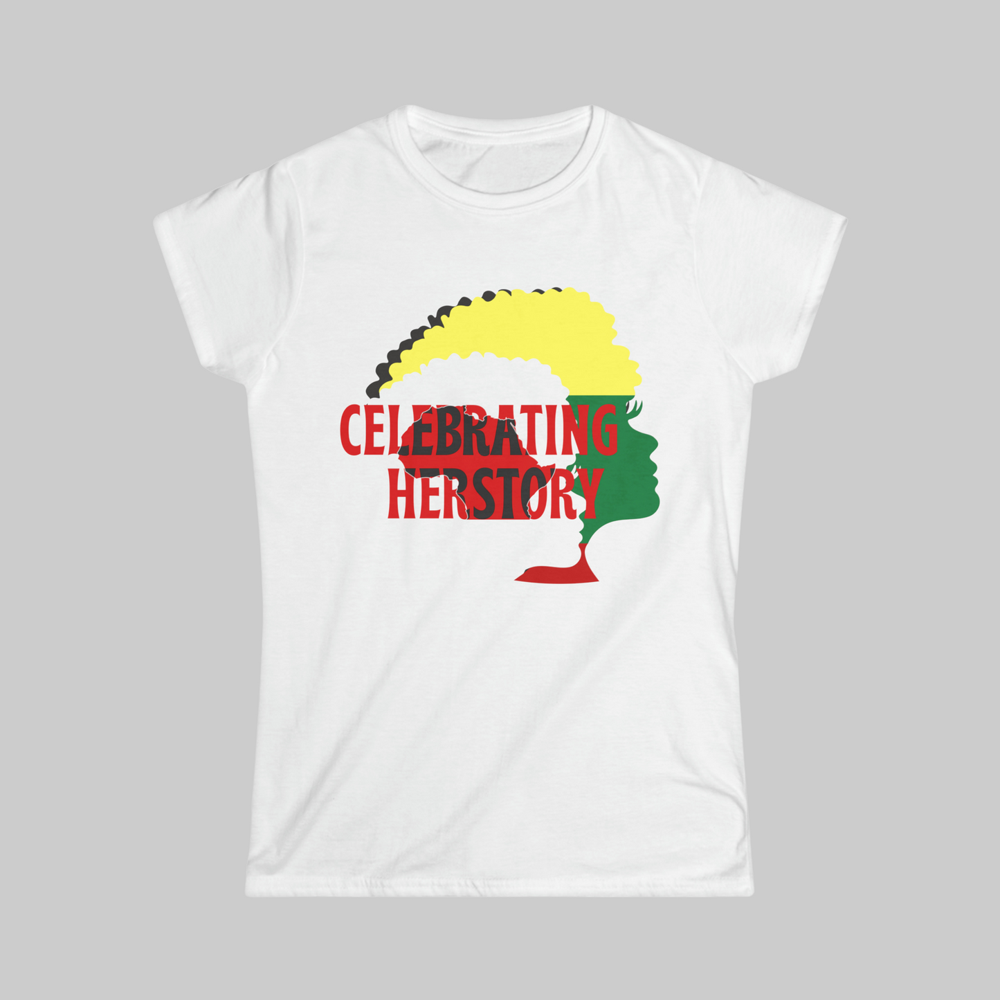 Celebrating Her Women's Softstyle Tee: Empowering Affirmation Apparel for Black Women