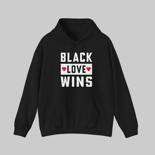 Adult  Limited Edition Unisex Black Love Wins! Cozy Hoodie Celebrates Community & Joy, Limited