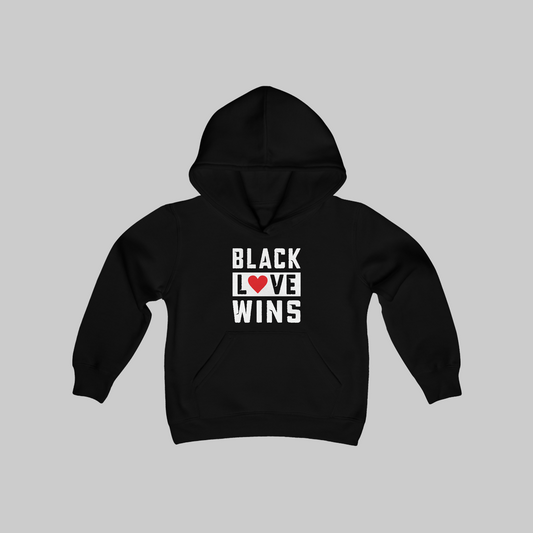 Youth Black Love Wins Sweatshirt Hoodie