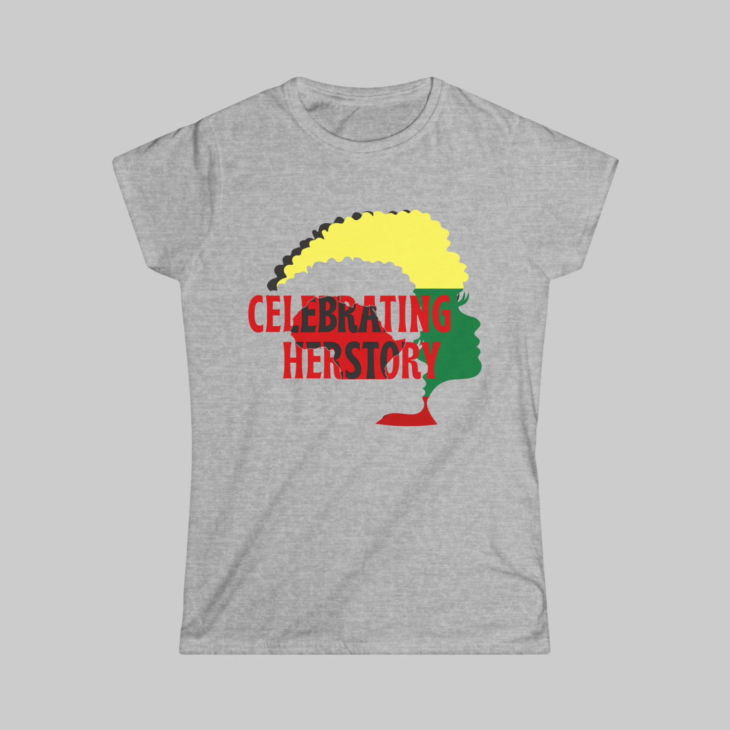 Celebrating Her Women's Softstyle Tee: Empowering Affirmation Apparel for Black Women