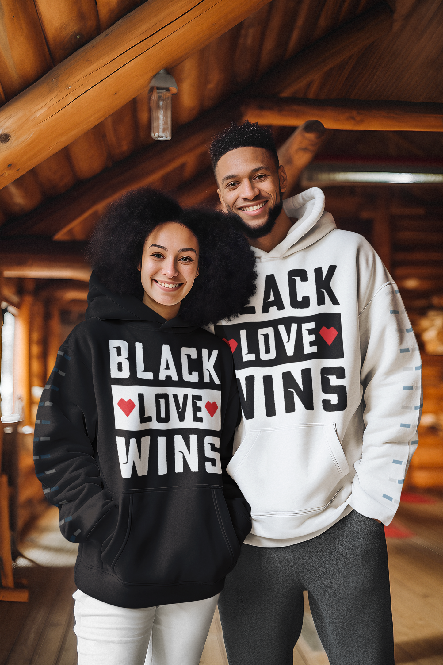 Adult  Limited Edition Unisex Black Love Wins! Cozy Hoodie Celebrates Community & Joy, Limited