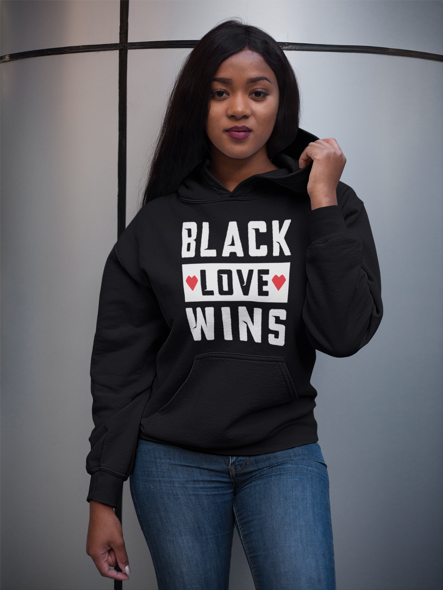 Adult  Limited Edition Unisex Black Love Wins! Cozy Hoodie Celebrates Community & Joy, Limited