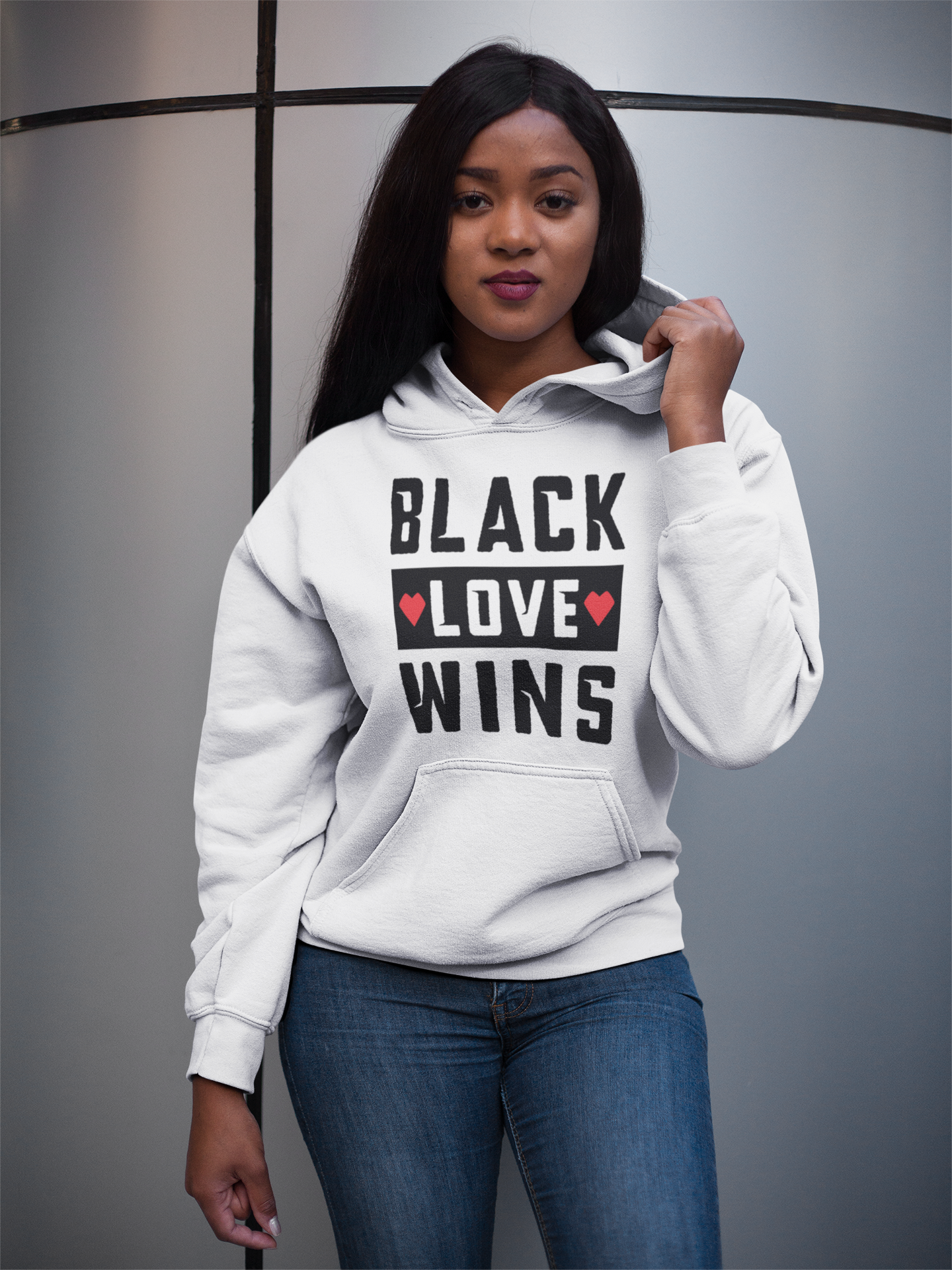 Adult  Limited Edition Unisex Black Love Wins! Cozy Hoodie Celebrates Community & Joy, Limited