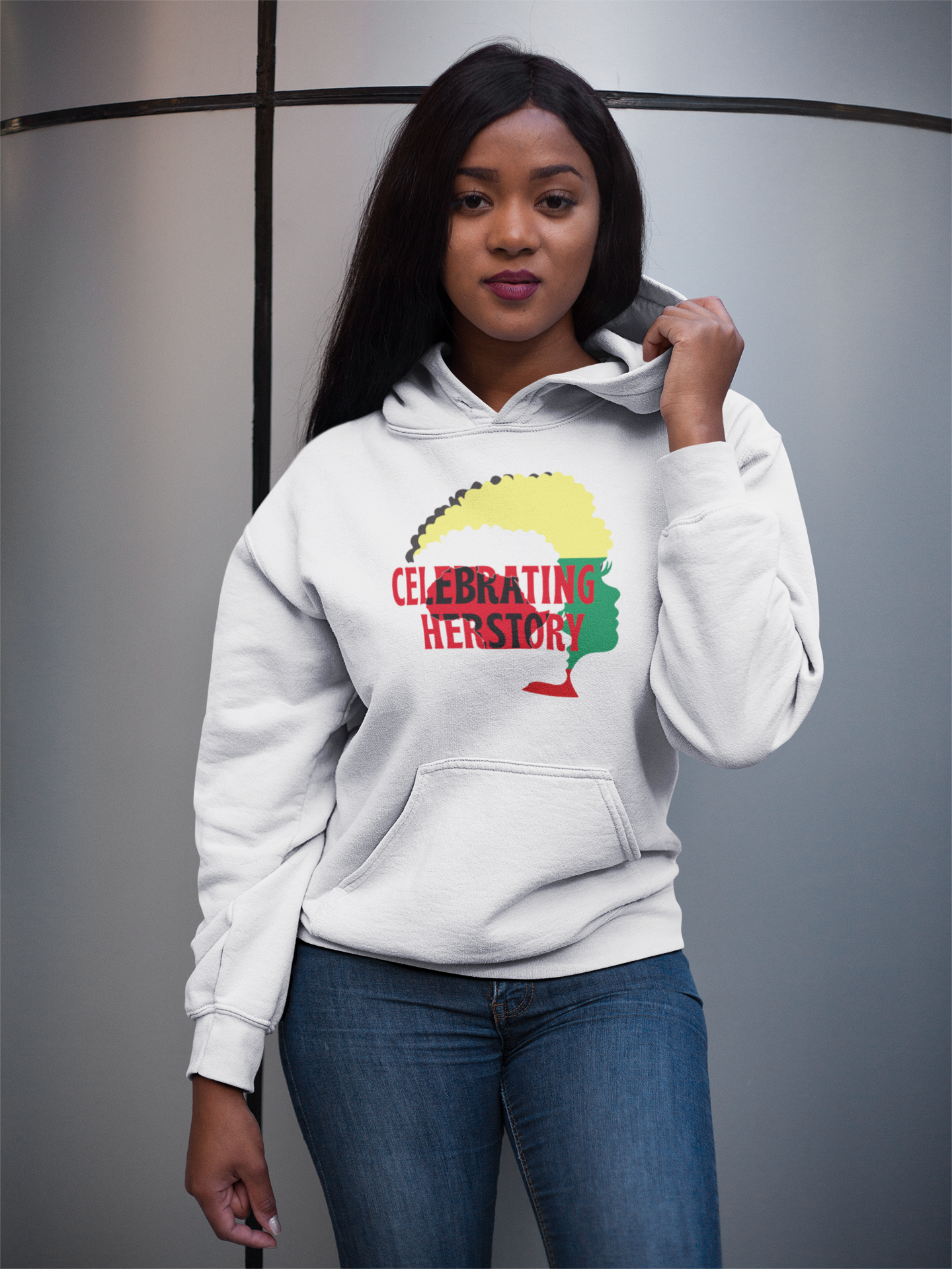 Celebrating Her Unisex Heavy Blend Hoodie: Cozy Empowerment Apparel for Black Queens and Kings