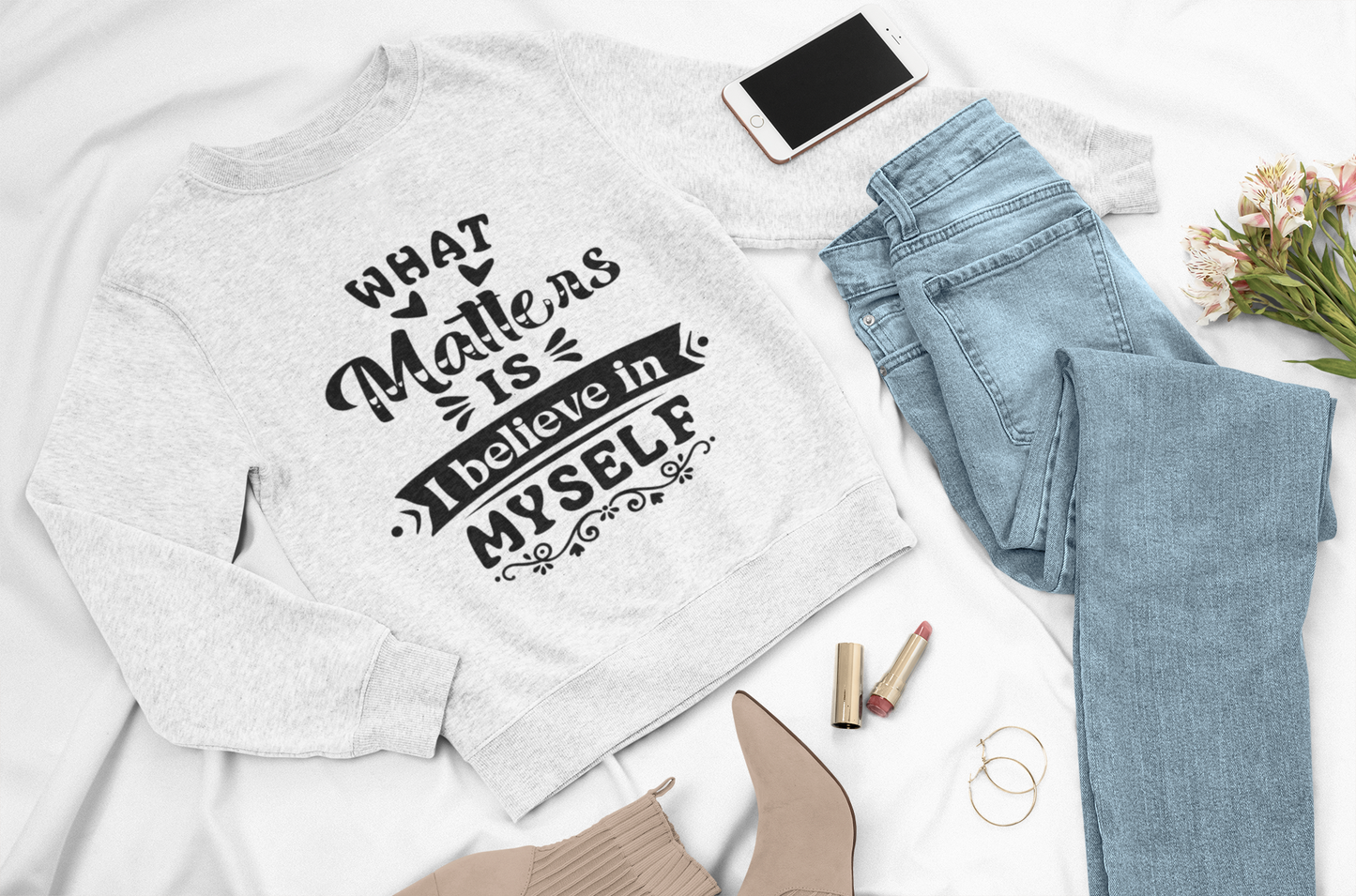 Adult Unisex Believe in Yourself Cozy Comfort Sweatshirt, HIs and Her Shirt,  Black Brilliance Tee, Motivational Shirt, You are Magic Shirt, Believe in Yourself Gift