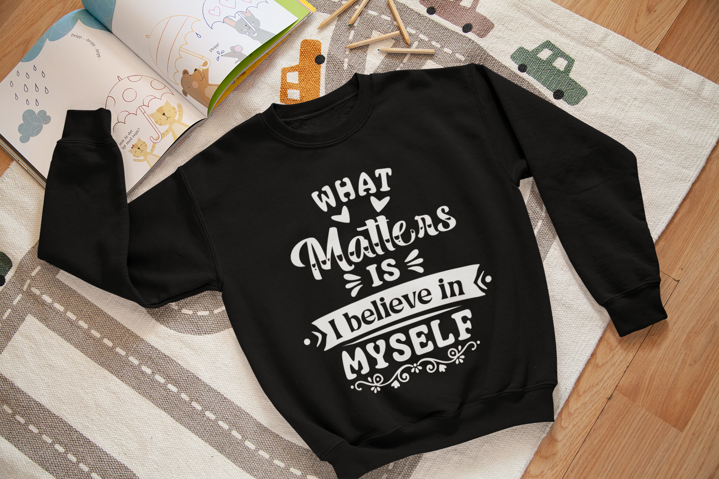 Youth Believe in Yourself Affirmation Sweatshirt,  Rock your Power Sweatshirt, Believe in Yourself Gift, Inner Strength, Gear up for Greatness Outfit