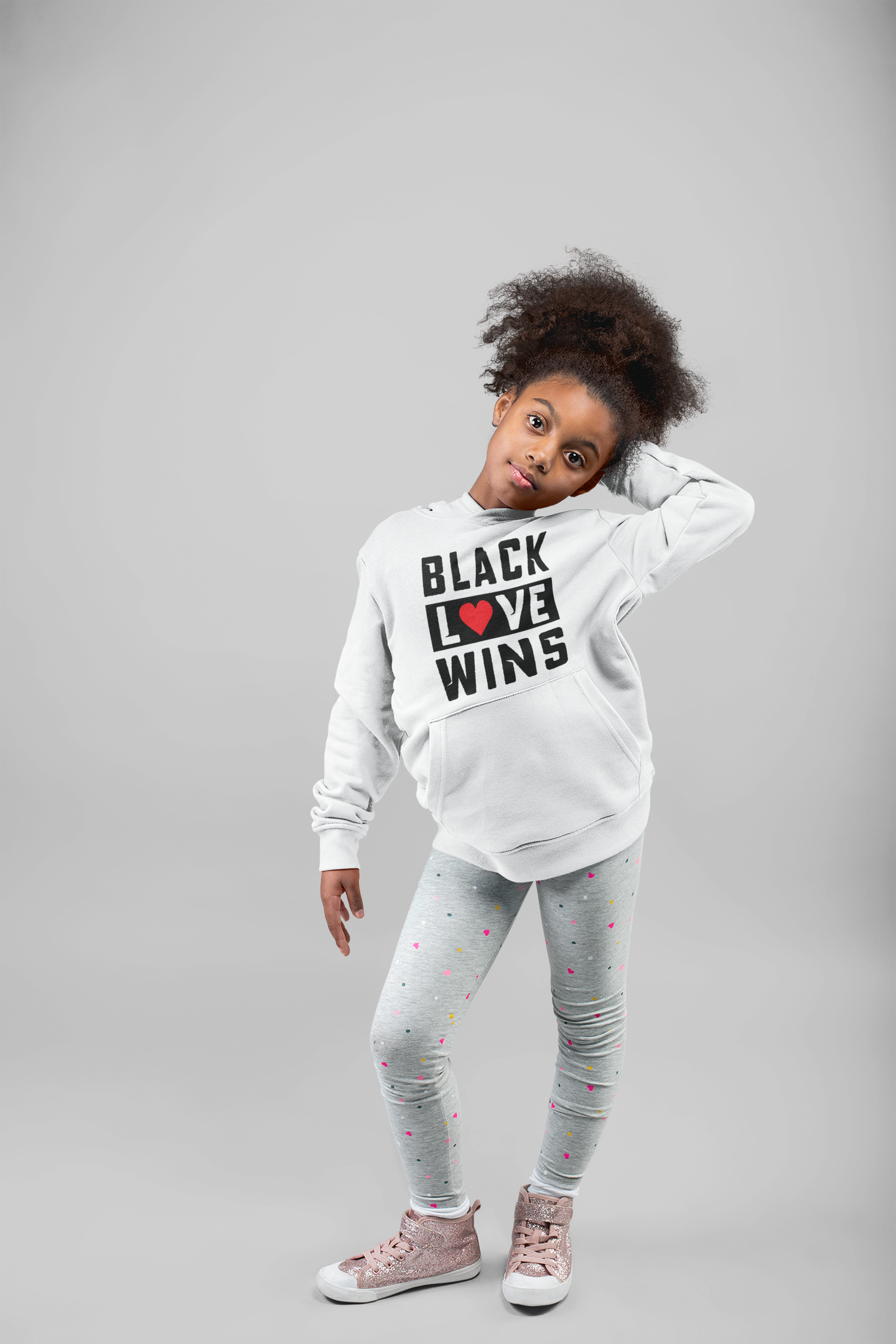 Youth Black Love Wins Sweatshirt Hoodie