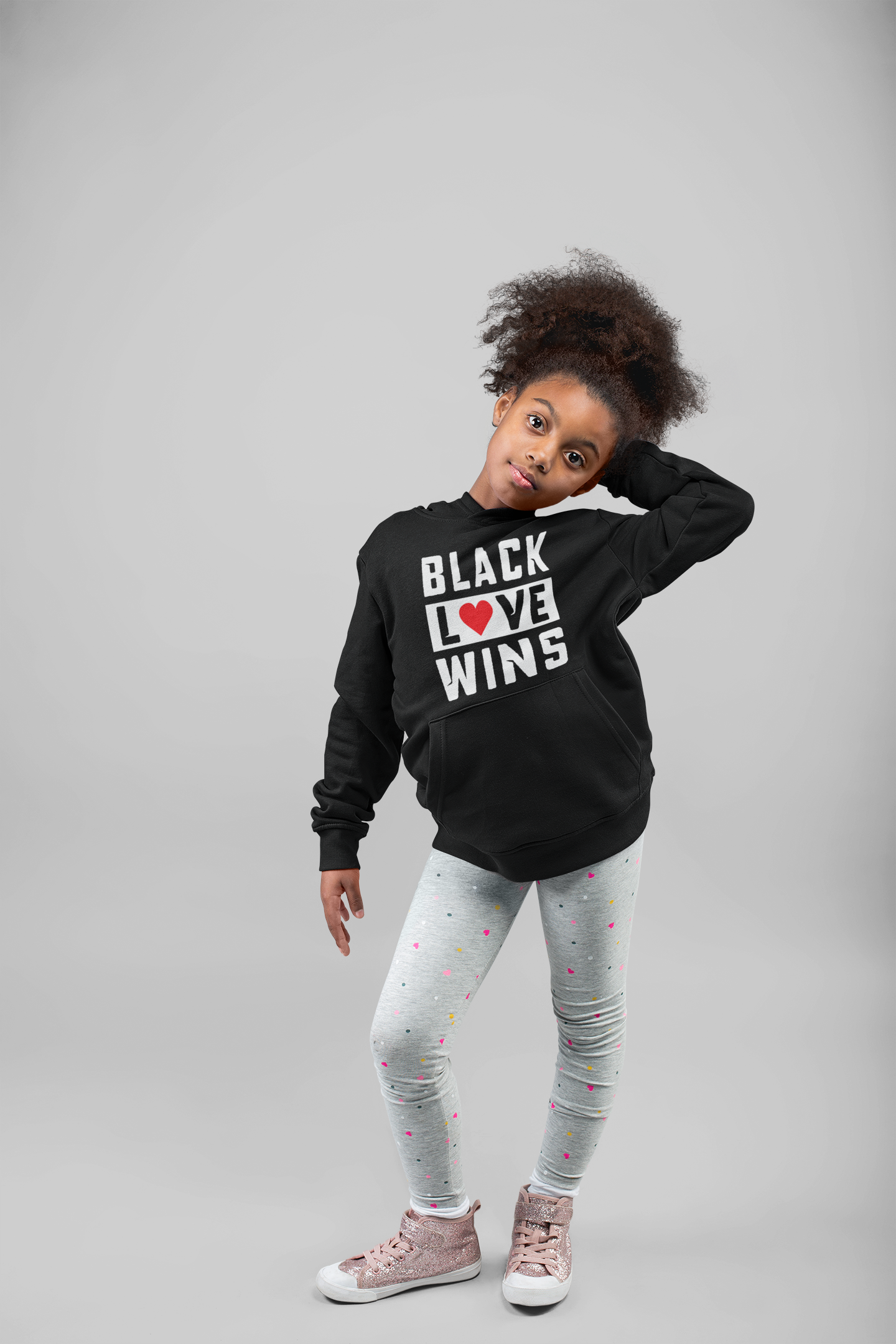 Youth Black Love Wins Sweatshirt Hoodie