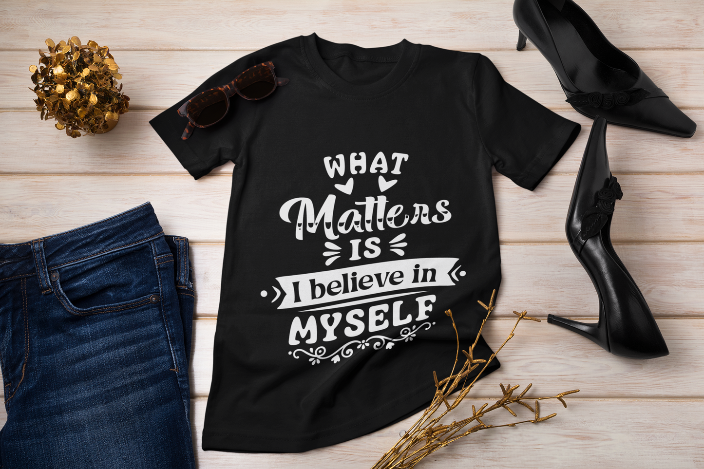 Adult Unisex Believe in Yourself Affirmation Short Sleeve Tee, Black Excellence Outfit, Feel Good Fashion,  Self Love Clothing, Motivational Gifts, BHM Gifts