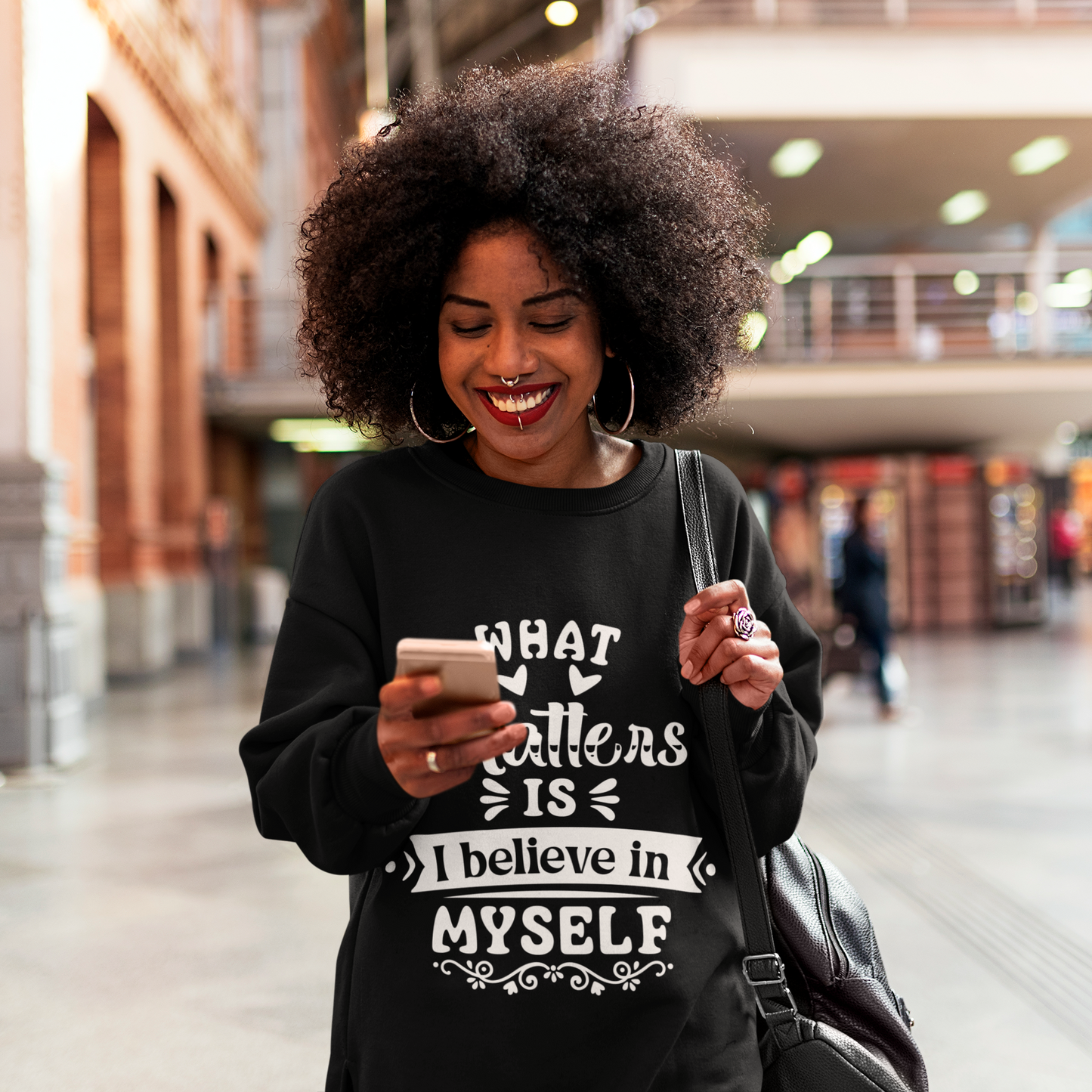 Adult Unisex Believe in Yourself Cozy Comfort Sweatshirt, HIs and Her Shirt,  Black Brilliance Tee, Motivational Shirt, You are Magic Shirt, Believe in Yourself Gift