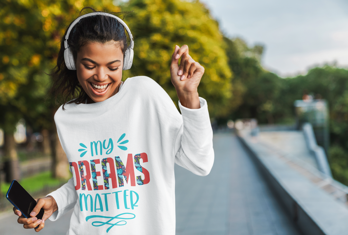 Youth My Dreams Matter Affirmation  Sweatshirt: Elevate Comfort and Confidence, Black Teenager Apparel, Empowering Fashion