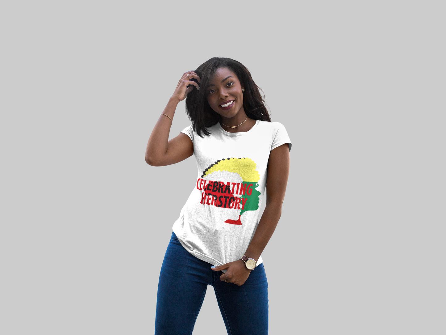 Celebrating Her Women's Softstyle Tee: Empowering Affirmation Apparel for Black Women