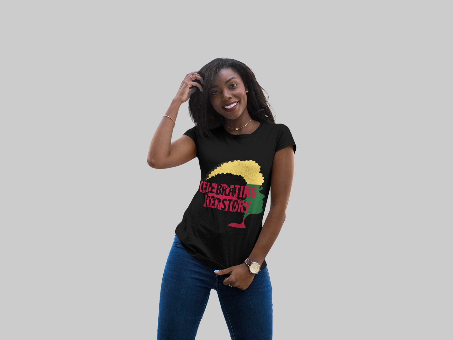 Celebrating Her Women's Softstyle Tee: Empowering Affirmation Apparel for Black Women