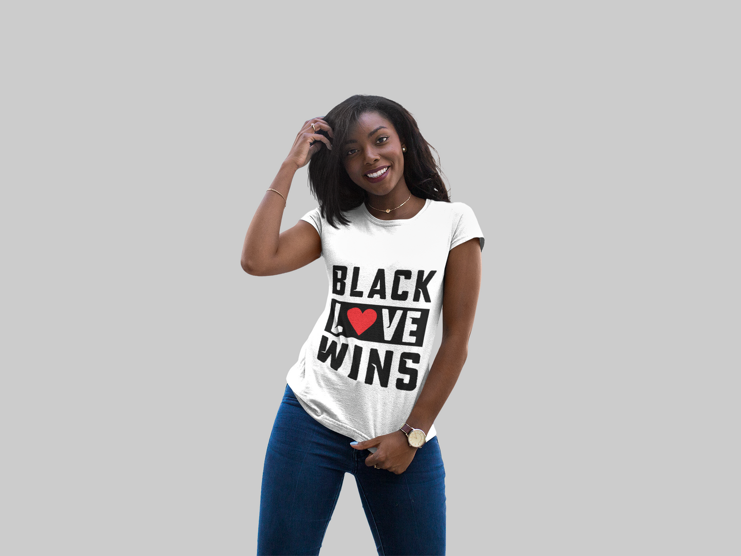 Women's Softstyle Black Love Wins Tee, Celebrate Joy & Community in our Ultra-Soft Tee