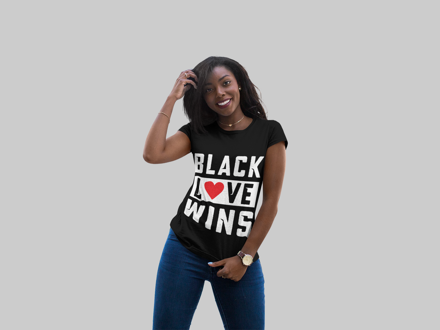 Women's Softstyle Black Love Wins Tee, Celebrate Joy & Community in our Ultra-Soft Tee